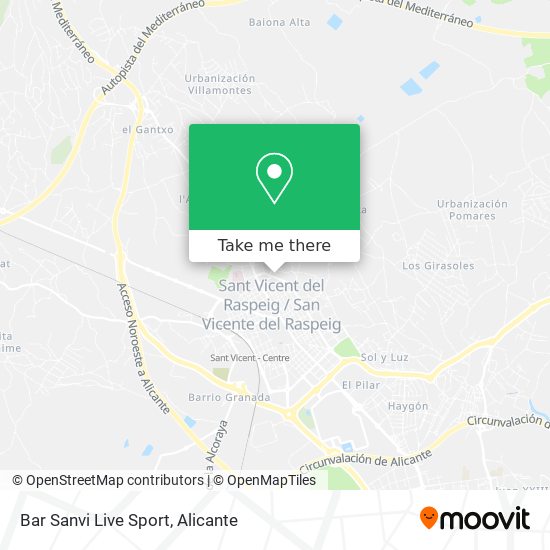 Bar Sanvi Live Sport map
