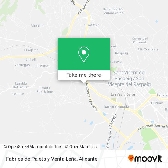 Fabrica de Palets y Venta Leña map