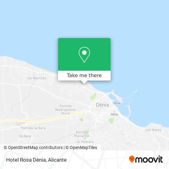 Hotel Rosa Dénia map