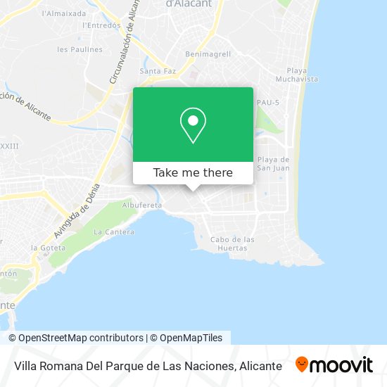 mapa Villa Romana Del Parque de Las Naciones