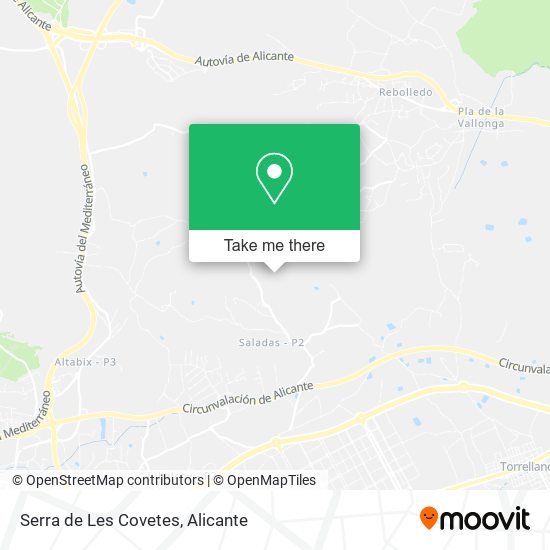 Serra de Les Covetes map