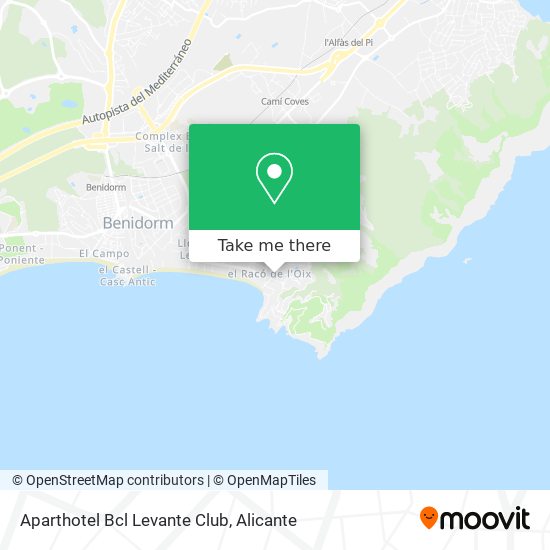 How to get to Aparthotel Bcl Levante Club in Benidorm by Bus or Light Rail?