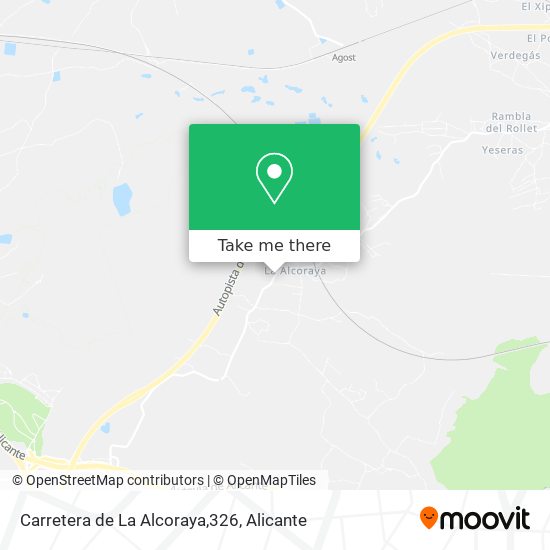 Carretera de La Alcoraya,326 map