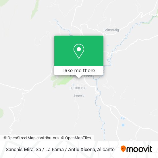 Sanchis Mira, Sa / La Fama / Antiu Xixona map
