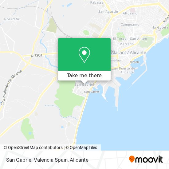 San Gabriel Valencia Spain map