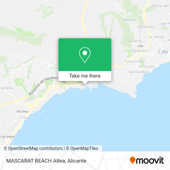 MASCARAT BEACH Altea map