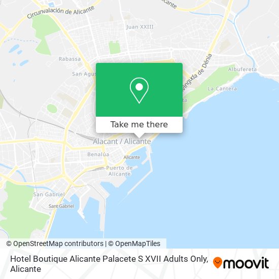 Hotel Boutique Alicante Palacete S XVII Adults Only map