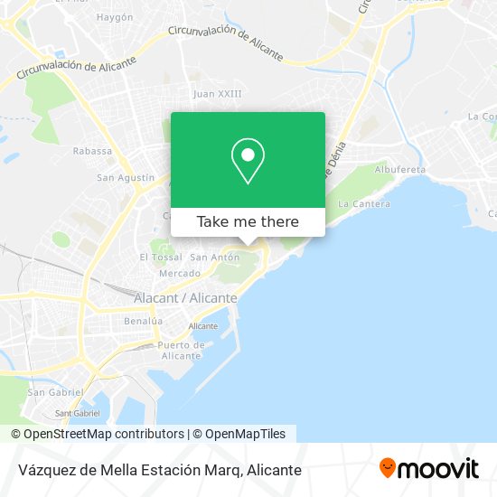 Vázquez de Mella Estación Marq map