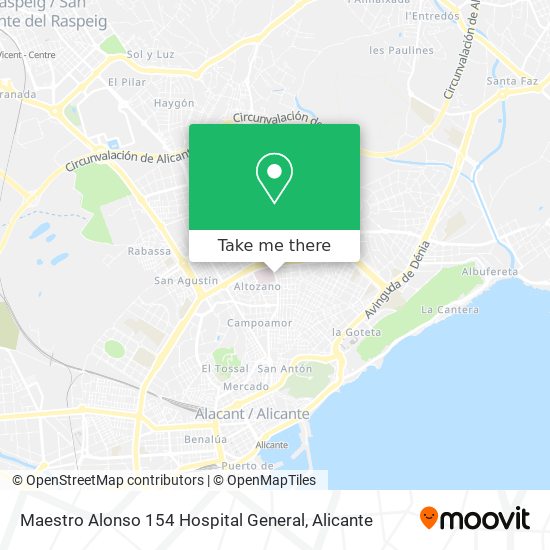 Maestro Alonso 154 Hospital General map