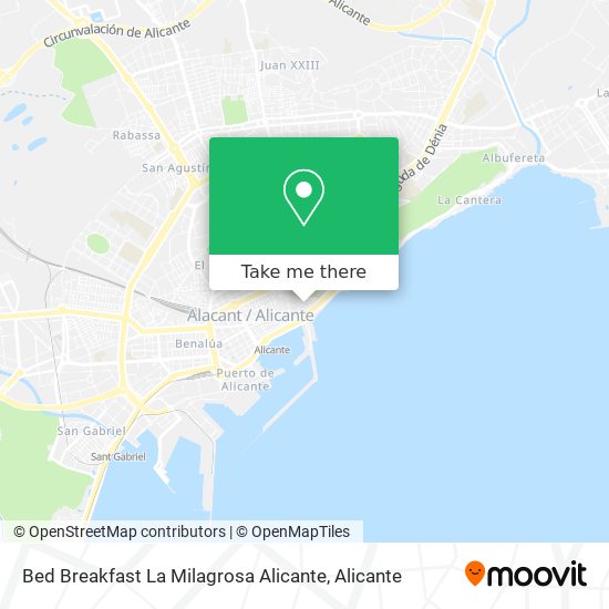 Bed Breakfast La Milagrosa Alicante map