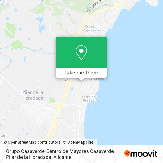 mapa Grupo Casaverde-Centro de Mayores Casaverde Pilar de la Horadada