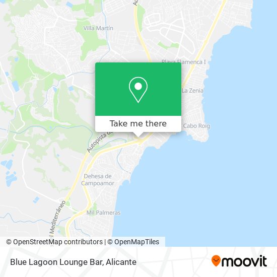 mapa Blue Lagoon Lounge Bar
