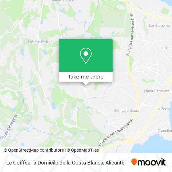 Le Coiffeur à Domicile de la Costa Blanca map