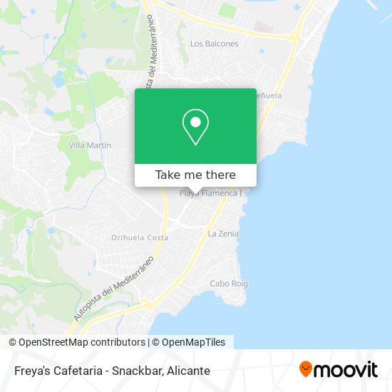 Freya's Cafetaria - Snackbar map