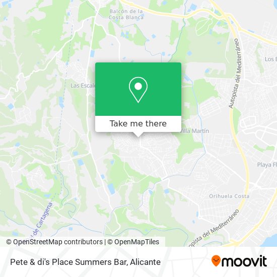 Pete & di's Place Summers Bar map