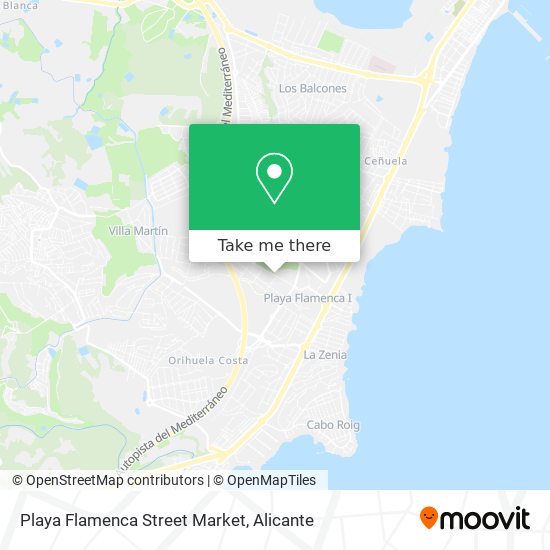 Playa Flamenca Street Market map