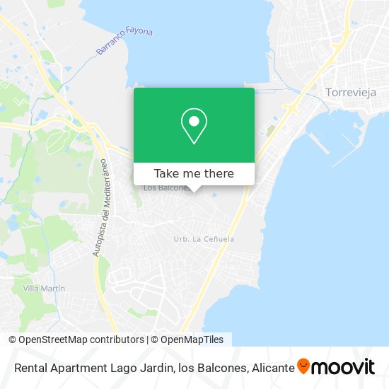 Rental Apartment Lago Jardin, los Balcones map