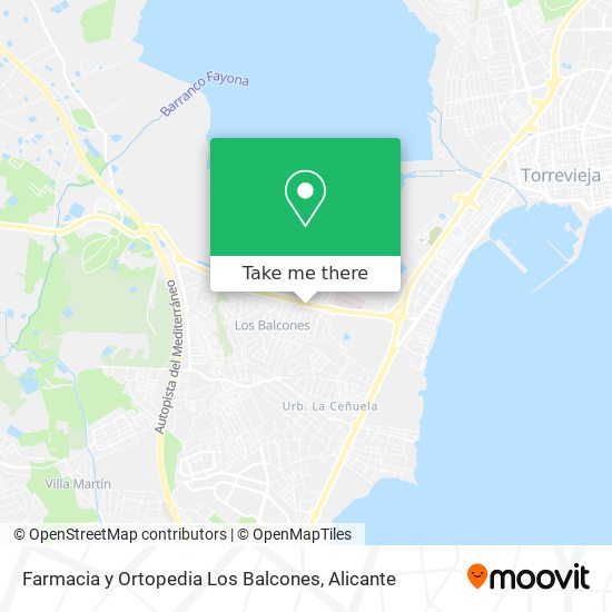 mapa Farmacia y Ortopedia Los Balcones