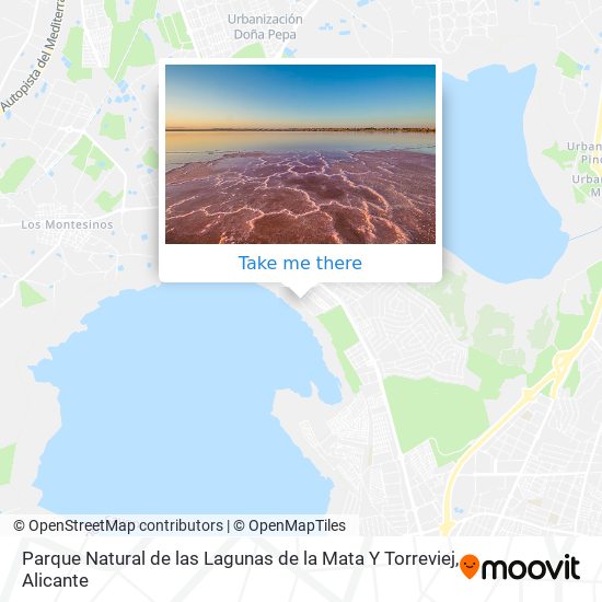 mapa Parque Natural de las Lagunas de la Mata Y Torreviej