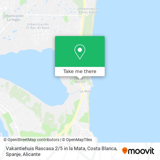 Vakantiehuis Rascasa 2 / 5 in la Mata, Costa Blanca, Spanje map