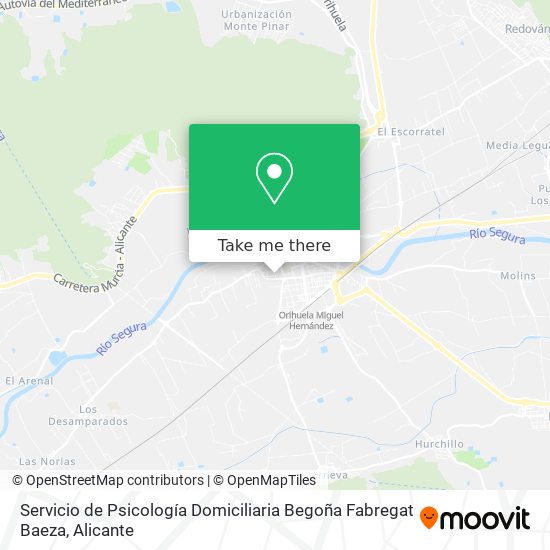 Servicio de Psicología Domiciliaria Begoña Fabregat Baeza map