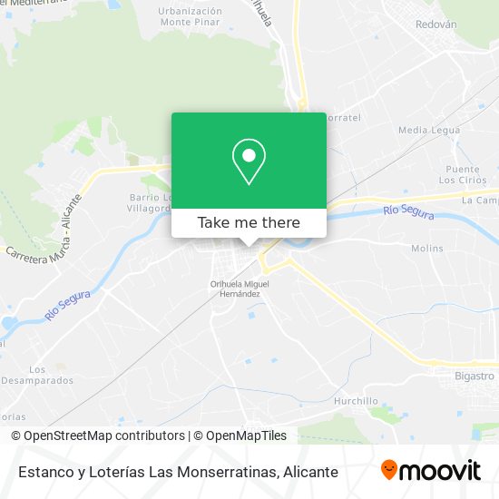 Estanco y Loterías Las Monserratinas map