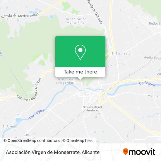 mapa Asociación Virgen de Monserrate