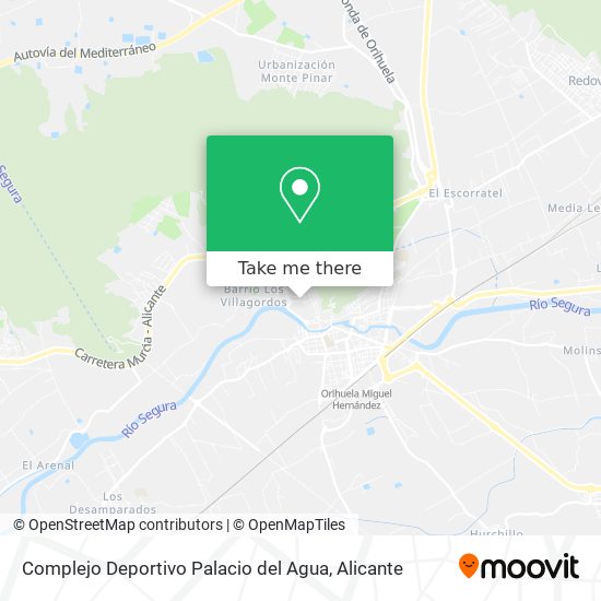 mapa Complejo Deportivo Palacio del Agua