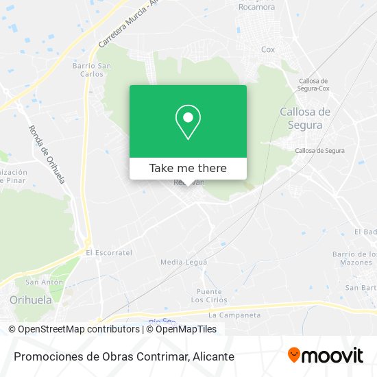 Promociones de Obras Contrimar map