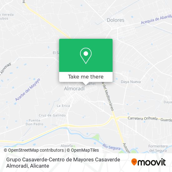 mapa Grupo Casaverde-Centro de Mayores Casaverde Almoradí