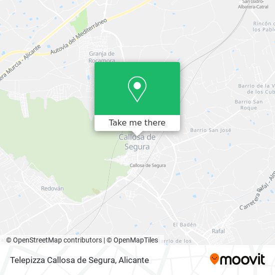 mapa Telepizza Callosa de Segura