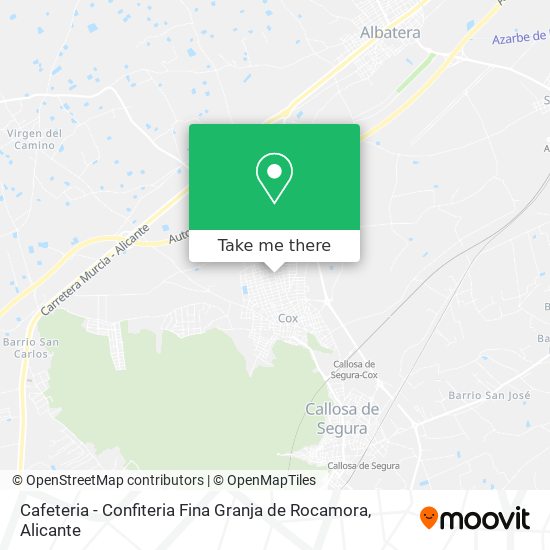 Cafeteria - Confiteria Fina Granja de Rocamora map