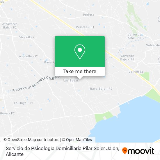 Servicio de Psicología Domiciliaria Pilar Soler Jalón map