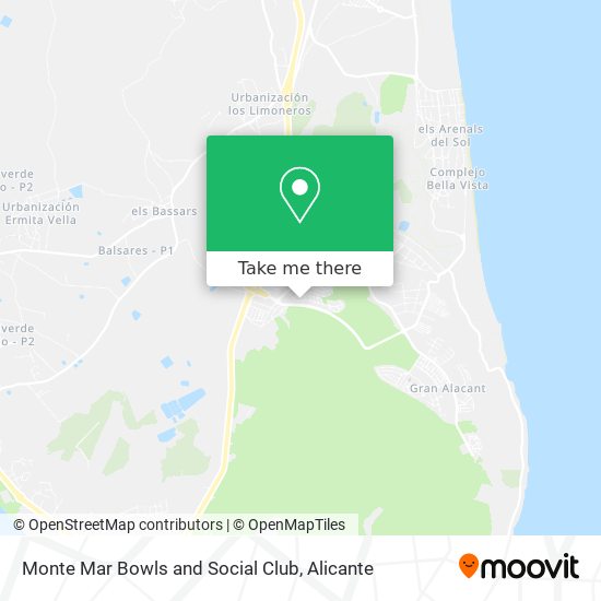 Monte Mar Bowls and Social Club map