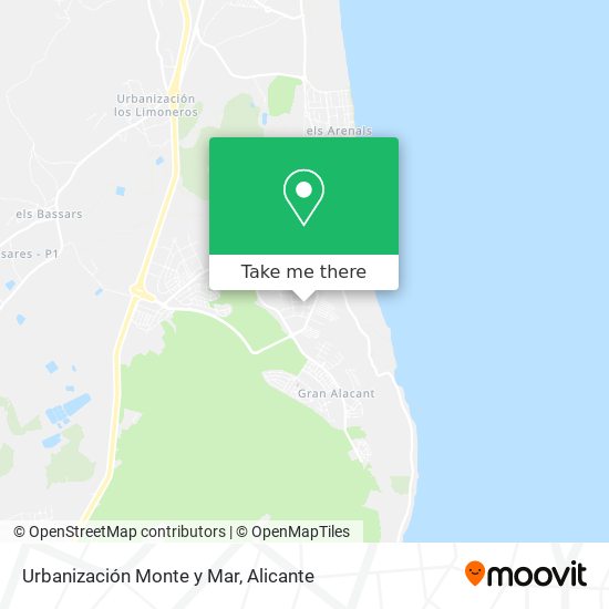 Urbanización Monte y Mar map