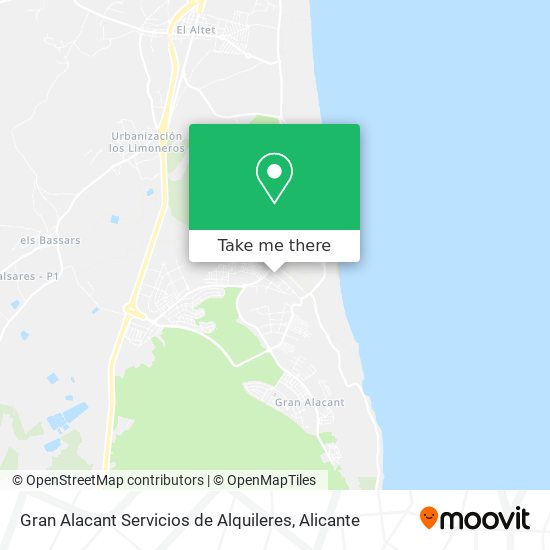 Gran Alacant Servicios de Alquileres map