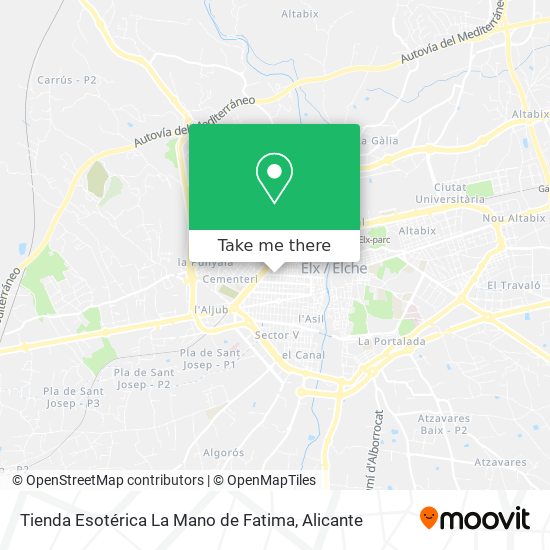 Tienda Esotérica La Mano de Fatima map