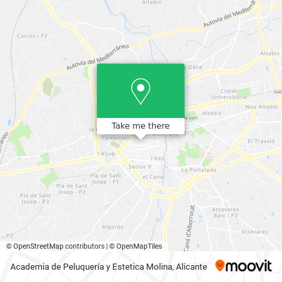 Academia de Peluquería y Estetica Molina map