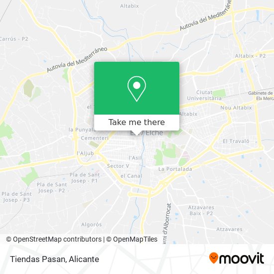 Tiendas Pasan map