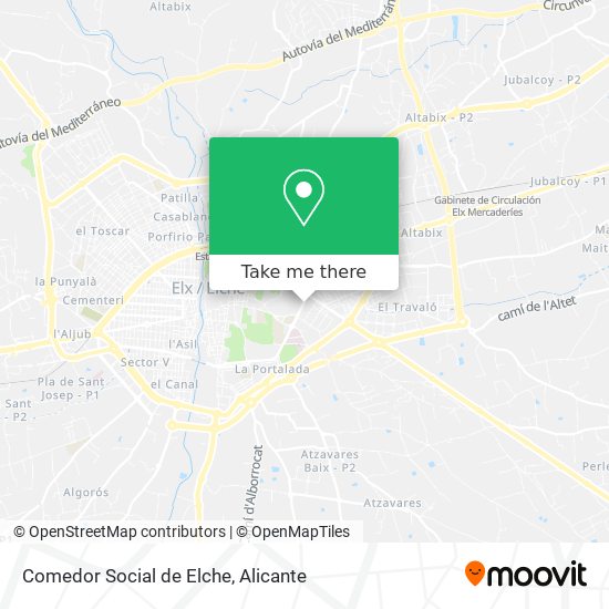 Comedor Social de Elche map