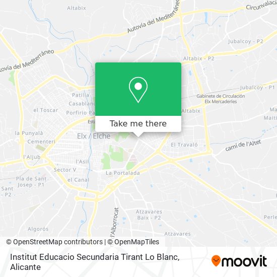 Institut Educacio Secundaria Tirant Lo Blanc map
