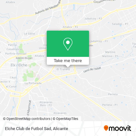 Elche Club de Futbol Sad map