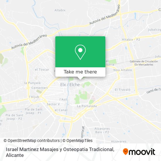 Israel Martinez Masajes y Osteopatia Tradicional map