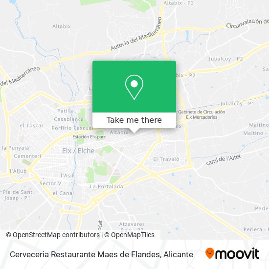 Cerveceria Restaurante Maes de Flandes map