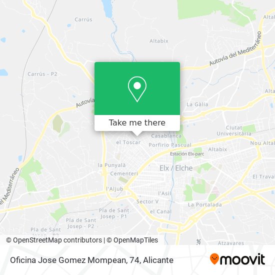 Oficina Jose Gomez Mompean, 74 map