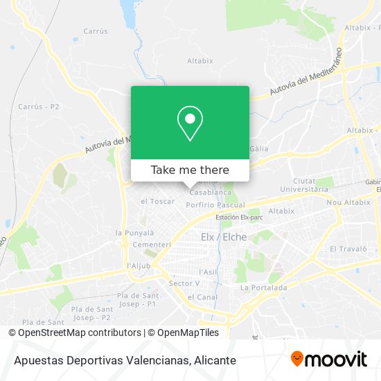 Apuestas Deportivas Valencianas map