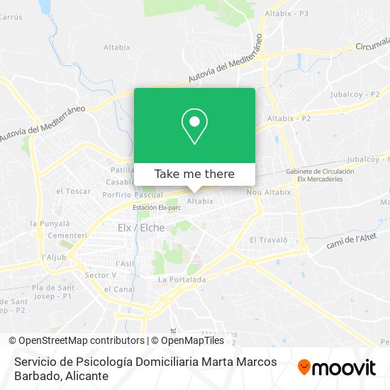 Servicio de Psicología Domiciliaria Marta Marcos Barbado map