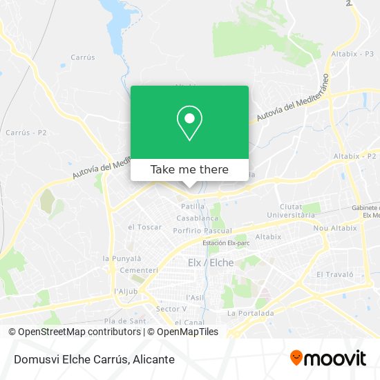 Domusvi Elche Carrús map