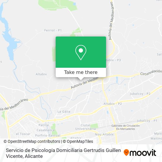 Servicio de Psicología Domiciliaria Gertrudis Guillen Vicente map