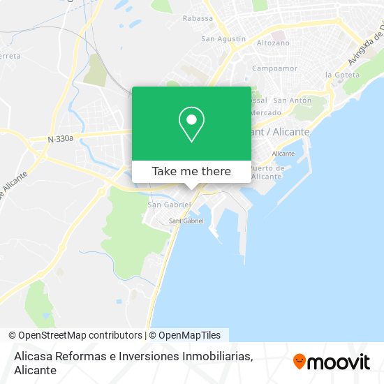 mapa Alicasa Reformas e Inversiones Inmobiliarias